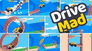 Fancade Drive Mad Gameplay #15 | How To Beat Gold Time in Lower level