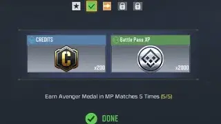 COD Mobile Earn Avenger Medal in MP Matches 5 Times Task Complete