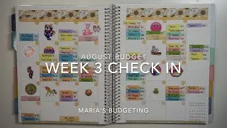 Week 3 Check In | August 2021 Budget | Inconsistent Income | College Student | 22 Year Old