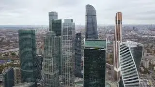 Moscow City - view of skyscrapers Moscow International Business Center. High rise buildings of