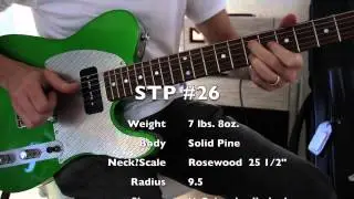 Red Rooster Guitars Rodster 52' STP #26 Candy Lime green