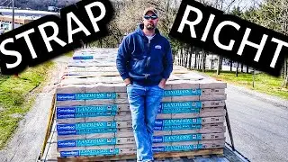 How to Strap a Flatbed Load | Flatbed Trucking Vlog