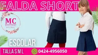 CONFECCIÓN DE FALDA SHORT ESCOLAR🎒Venta del patrón por WhatsApp +58424-4956050