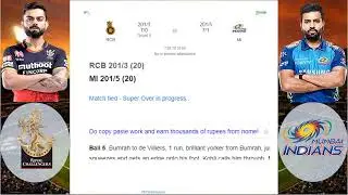 LIVE Cricket Scorecard - RCB vs MI | IPL 2020 - 10th Match | Royal C Bangalore vs Mumbai Indians