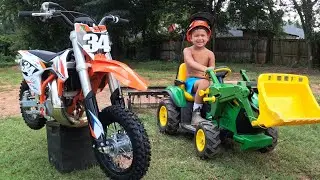 Kids tractor | prepping whoop-de-doo | KTM50