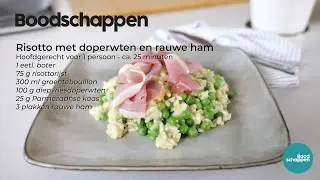Risotto met doperwten en rauwe ham - Boodschappen TV