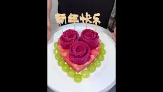 Creative fruit tray #learn and try it quickly #Fruits and vegetable shape #Serving skills #Flower t