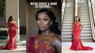 Bridal Portrait Retouching... Micro Dodge and Burn. From Start to End