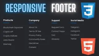 Responsive Footer With Only HTML AND CSS | DiaWeb