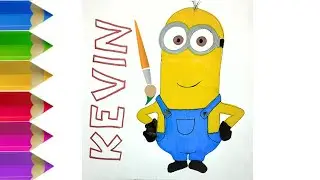 How to draw Minions Kevin Easy | drawing and colouring for kids #art #learning #drawing
