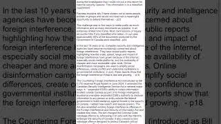 Canadian Foreign Interference Commission Report