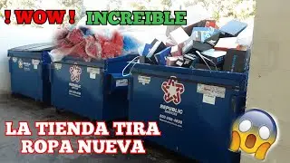 ♻️DUMPSTER DIVING 🇺🇸🇲🇽.la tienda tira ropa nueva y  encuentro muchas cosas mas