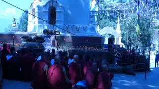 Swoyabhunath - monks chanting in Nepal