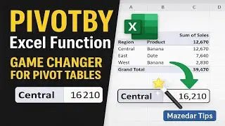 One Formula. Instant Summary. Meet PivotBy in Excel!