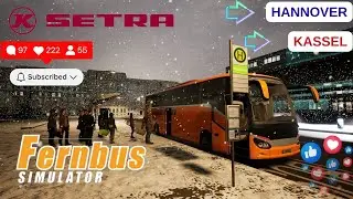 DEV SETRA İLE ALMANYA YOLLARINDA! 🚌 | Hannover - Kassel | Fernbus Simulator (Logitech G29)