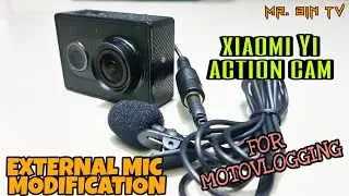 Xiaomi Yi action cam external mic modification | for motovlogging | camera for motovlog | yi cam