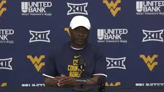 WVU RB Coach Larry Porter on the Progress of Players After Camp Practice 