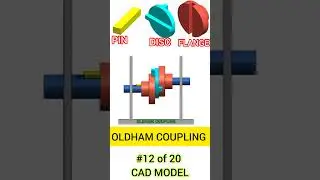 OLDHAM COUPLING MECHANISM WORKING || Oldham coupling SOLIDWORK