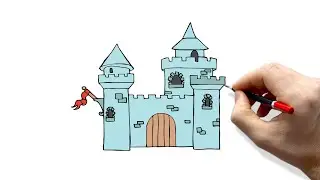 Amazing Castle Drawing Trick for Kids! - How to draw an old castle