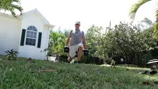 Aaron Parkinson takes on weighted lunges in the Caribbean summer!