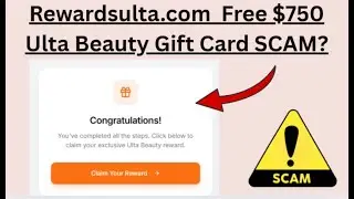 Rewardsulta.com Review - Free $750 Ulta Beauty Gift Card SCAM?