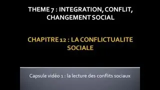 capsule : la lecture des conflits sociaux