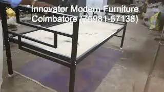low cost stylish modern Steal powder coated double cot bed in coimbatore kerala / single cot kerala