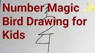 Number দিয়ে Bird আঁকা 🐦 | Bird Drawing with Number | Kids Drawing Bengali