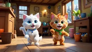 Four Little Kittens Clean Their Paws | Cute Animal Hygiene Song for Kids | Nursery Rhymes