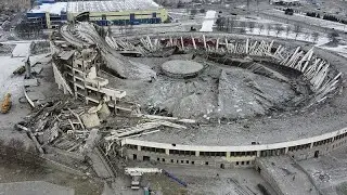 Worker killed after stadium roof collapses in St Petersburg