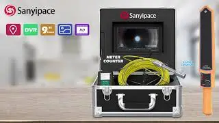 Rohrkamera mit Meterzahl Angabe, Rohr inspektionskamera mit 512Hz Ortung und Empf&auml;nger Set Industrie