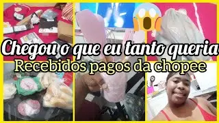 CHEGOU O QUE EU TANTO ESPERAVA🙏|Recebidos pagos DA CHOPEE🛍️+ comprinhas do dia a dia🛒