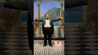 Wax statue of Italian singer Luciano Pavarotti