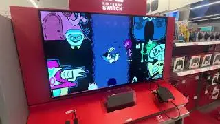 A Deltarune trailer at a Nintendo Switch 2 kiosk in Walmart.