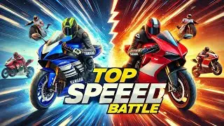 Yamaha R1 vs Ducati Panigale V4 ⚡ Top Speed & Exhaust Sound Battle | ASMR Superbike Race
