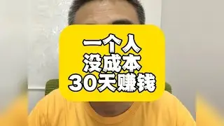 一个人 没成本 30天赚钱 1. 没有人会替你做大事。你必须自己去做。 2. 对你的业务而言，最大的风险不是收益或竞争，而是你不想再做下去了。 3. 你可以通过大多数人在不再想做某事之后所做的工作量来