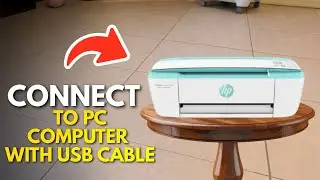 Подключите принтер HP Deskjet 3700 Series к компьютеру с помощью USB-кабеля.