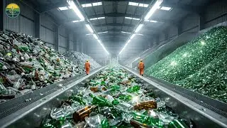 How Millions of Glass Bottles Are Recycled In Factory &ndash; Massive Glass Recycling Line