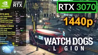 ✔️Watch Dogs: Legion ✔️RTX 3070  Ray Tracing High 1440p + DLSS  Quality | Graphics Very High - Ultra
