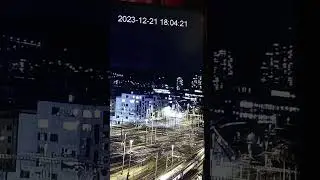 Lightning Strike at Zurich Railway Station, close-up