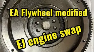 Our take on modifying a EA flywheel to fit an EJ engine when keeping a EA 4 or 5 speed gearbox.  