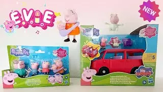 NEW Peppa Pig Family Car with Baby Sister EVIE | Peppa Pig Family of 5 Toys!  ASMR Toy Unboxing
