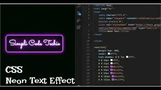 Neon Text Effect using HTML and CSS | Easy Tutorial | HTML | CSS
