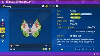 Vivillon - 7 Star Meganium Raid - Solo - Pokemon Scarlet/Violet