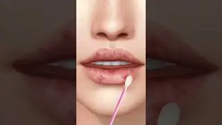 ASMR lip care treatment for a young girl.. ASMR #asmr  #asmrtreatment #animation