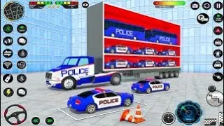 US Police Car Transporter Truck - Police Vehicle Transporter Simulator Game - Android GamePlay #2