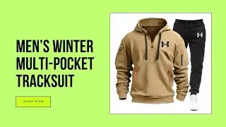 Men&rsquo;s Winter Multi-Pocket Tracksuit | Hoodie & Jogger Set Review | Best Fitness & Casual Outfit 2025
