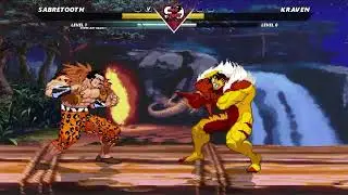SABRETOOTH VS KRAVEN THE HUNTER | MARVEL VS CAPCOM MUGEN | INSANELY EPIC MUGEN BATTLE
