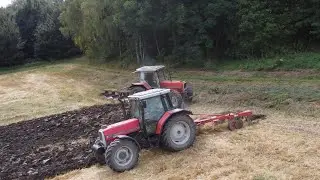 Orka pod rzepak Massey Ferguson 6180 i 3115!!!