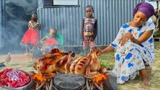 From Corn Milling to Grilling 3 Whole Chickens | African Village Life 